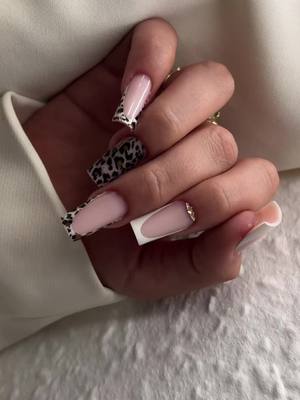 French and leopard print , perfect combo π #nail #nailsinspo #wolverhamptonnails #frenchnails #squarenails